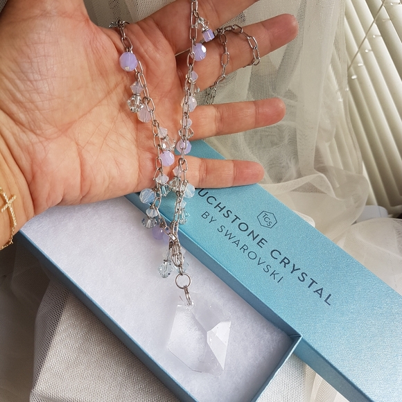 AUTHENTIC Swarovski Touchstone Crystal Charm Necklace - Picture 3 of 10